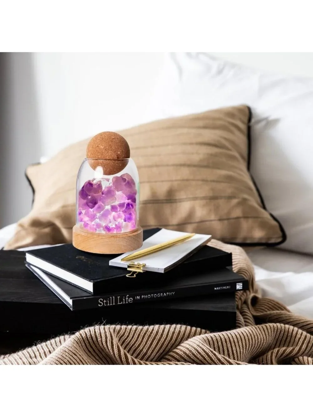 Natural Amethyst Bud Night Lamp - 6.3